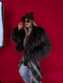 "CHILLY" LD04 artificial fur coat - choco